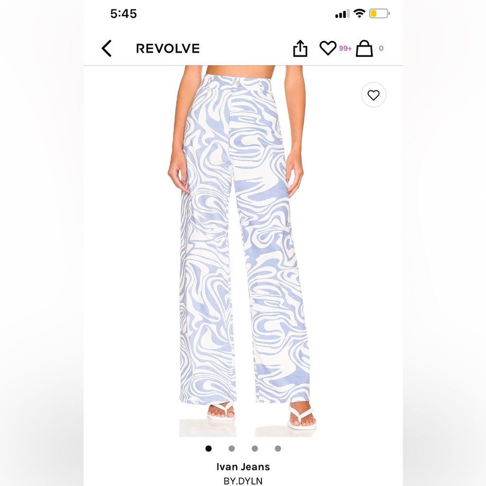 BY.DYLN Ivan Jeans - Blue Swirl. WORN ONCE